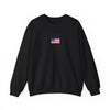 Embroidered American Flag+USA Crewneck