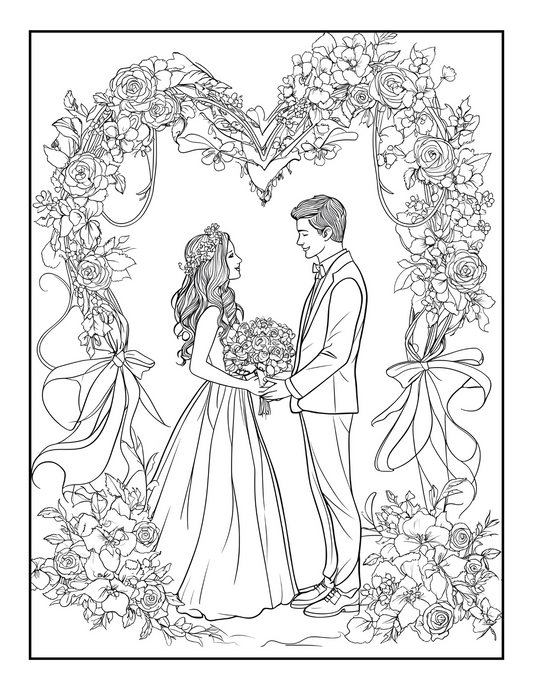 50 Valentines Day Coloring Book  [EASY] [50+ Designs + DOWNLOAD for Immediate Access!]