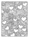 50 Valentines Day Coloring Book  [EASY] [50+ Designs + DOWNLOAD for Immediate Access!]