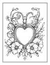 50 Valentines Day Coloring Book  [EASY] [50+ Designs + DOWNLOAD for Immediate Access!]