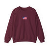 Embroidered American Flag+USA Crewneck
