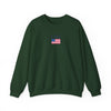 Embroidered American Flag+USA Crewneck