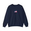 Embroidered American Flag+USA Crewneck