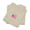 USA Flag Chest Tee — Minimal American Pride T-Shirt