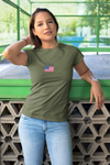 USA Flag Chest Tee — Minimal American Pride T-Shirt