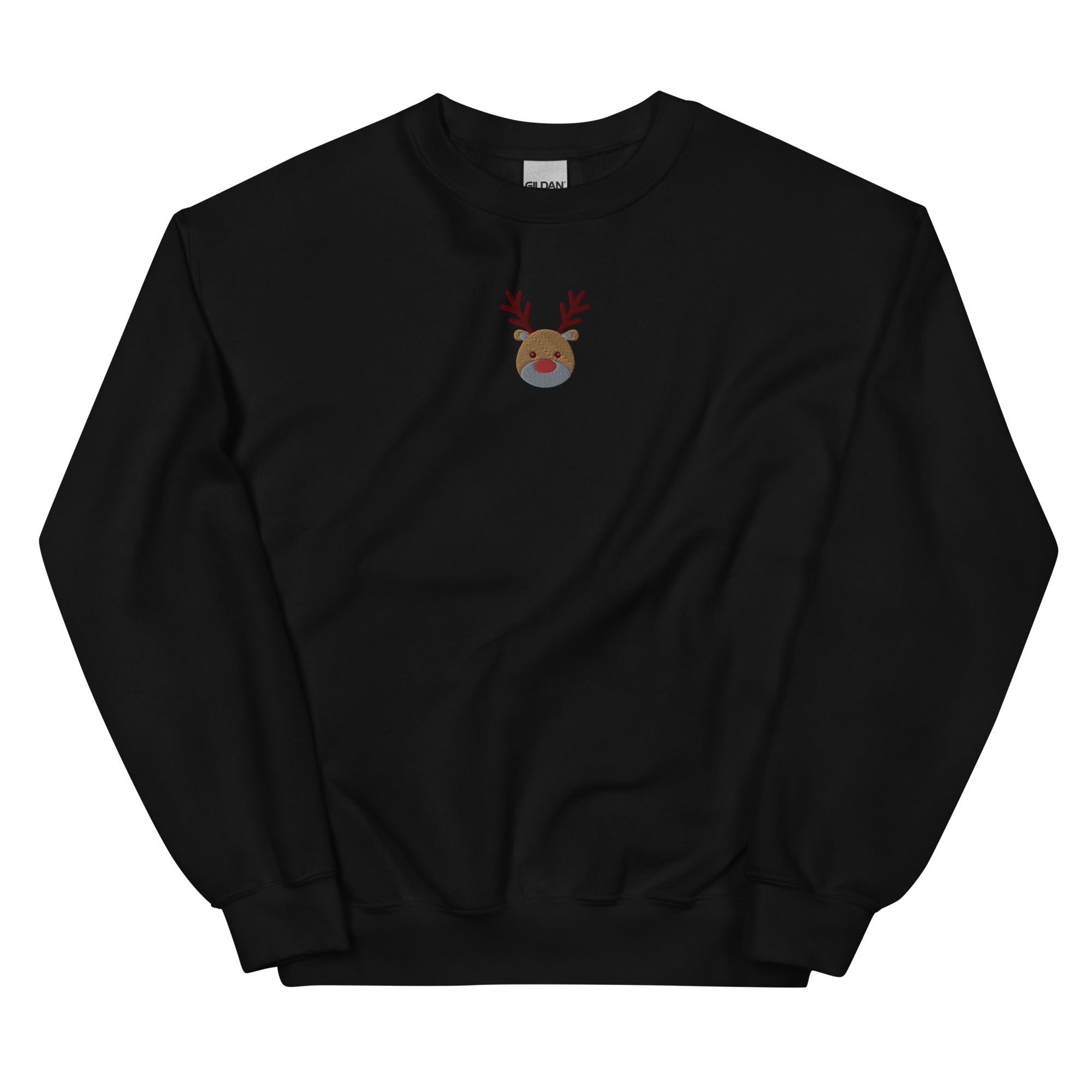 Embroidered Unisex Reindeer Crewneck