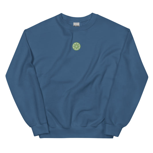 Embroidered Lime Crewneck