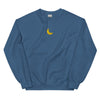 Embroidered Unisex Crescent Moon Crewneck
