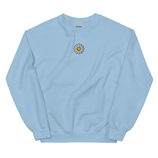 Embroidered Daisy Crewneck