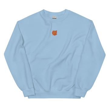 Embroidered Unisex Fall Leaf Sweatshirt