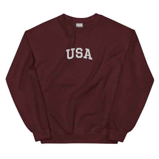 Embroidered USA Crewneck