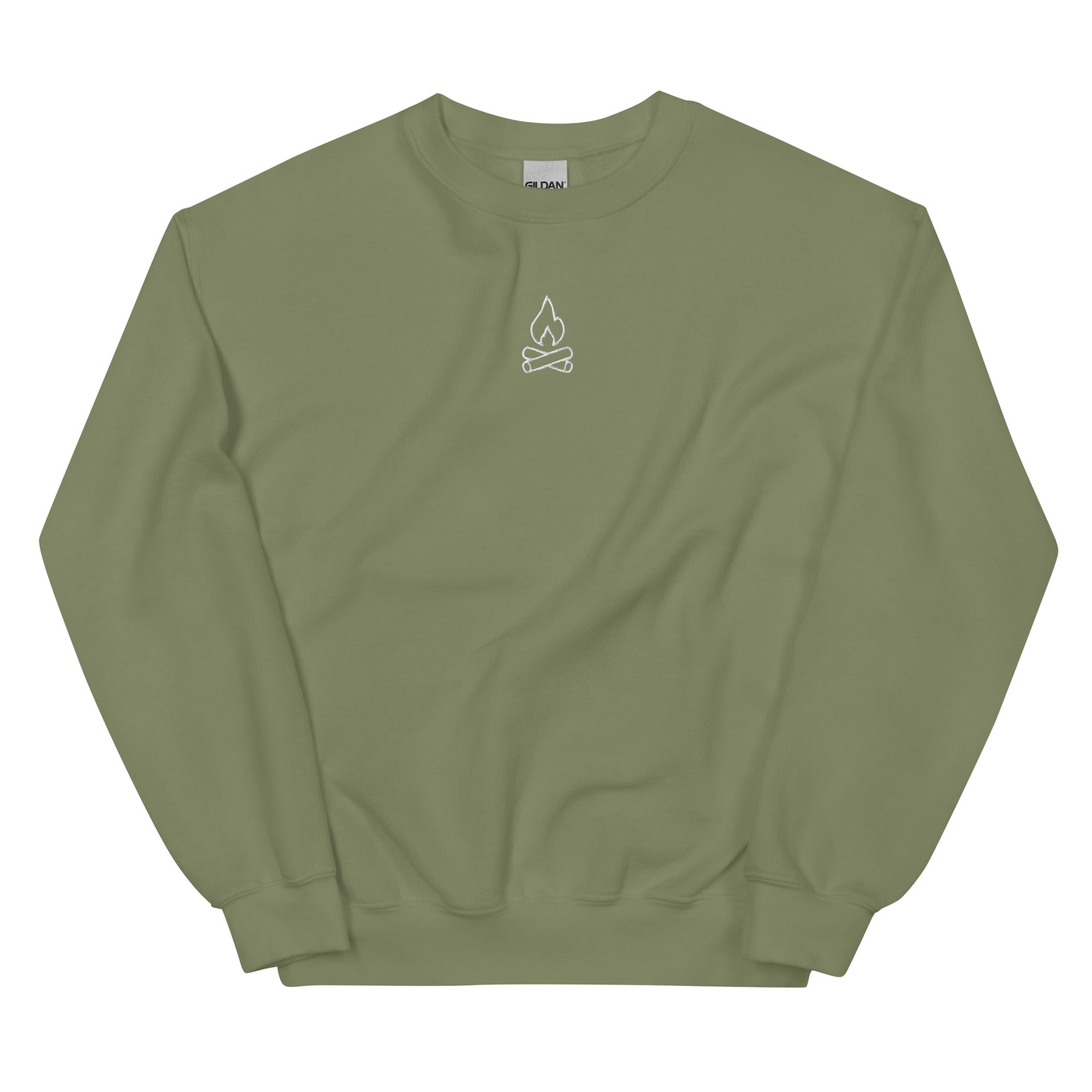 Embroidered Camp Fire Crewneck