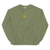 Embroidered Unisex Crescent Moon Crewneck