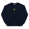 Embroidered Unisex Crescent Moon Crewneck