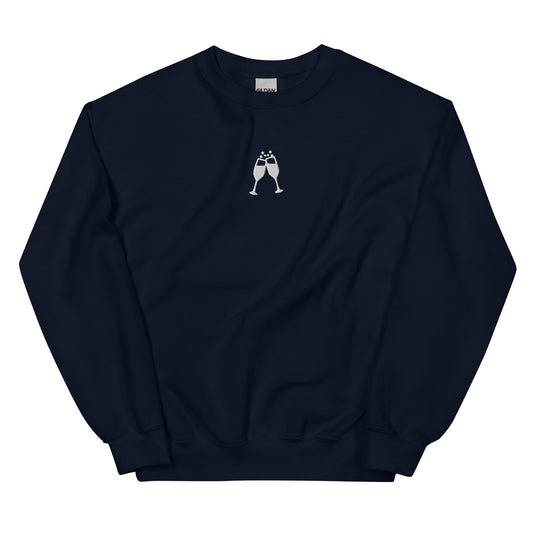 Embroidered Champagne Toast Crewneck