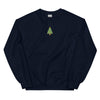 Embroidered Unisex Christmas Tree with Lights Crewneck