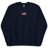 Embroidered American Flag Crewneck