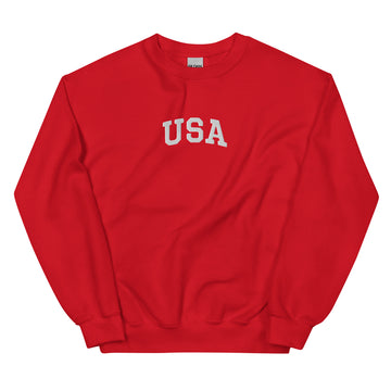 Embroidered USA Crewneck