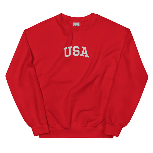 Embroidered USA Crewneck