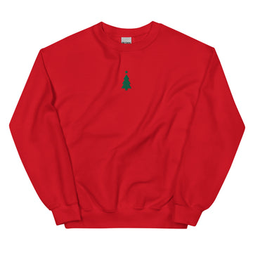 Embroidered Unisex Christmas Tree Crewneck