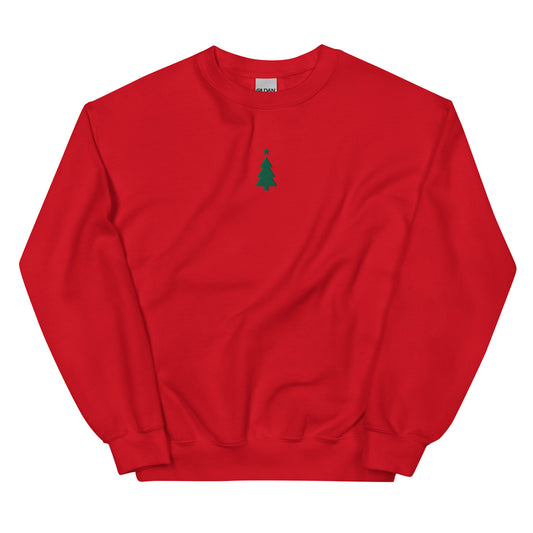 Embroidered Unisex Christmas Tree Crewneck