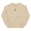 Embroidered Unisex Christmas Tree with Lights Crewneck