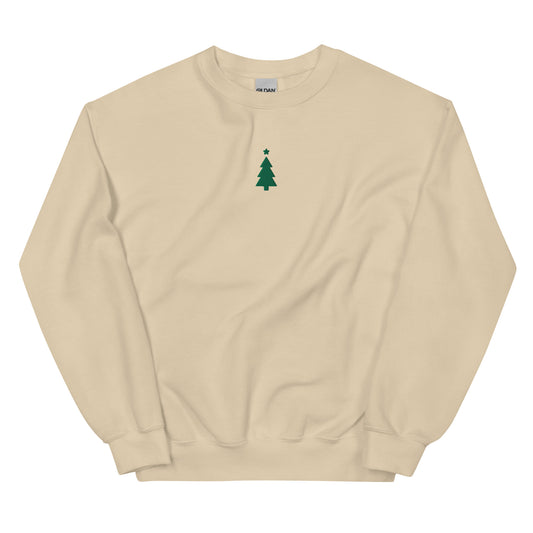 Embroidered Unisex Christmas Tree Crewneck