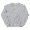Embroidered Unisex Crescent Moon Crewneck