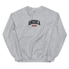 Embroidered Unisex America Est Crewneck