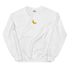 Embroidered Unisex Crescent Moon Crewneck