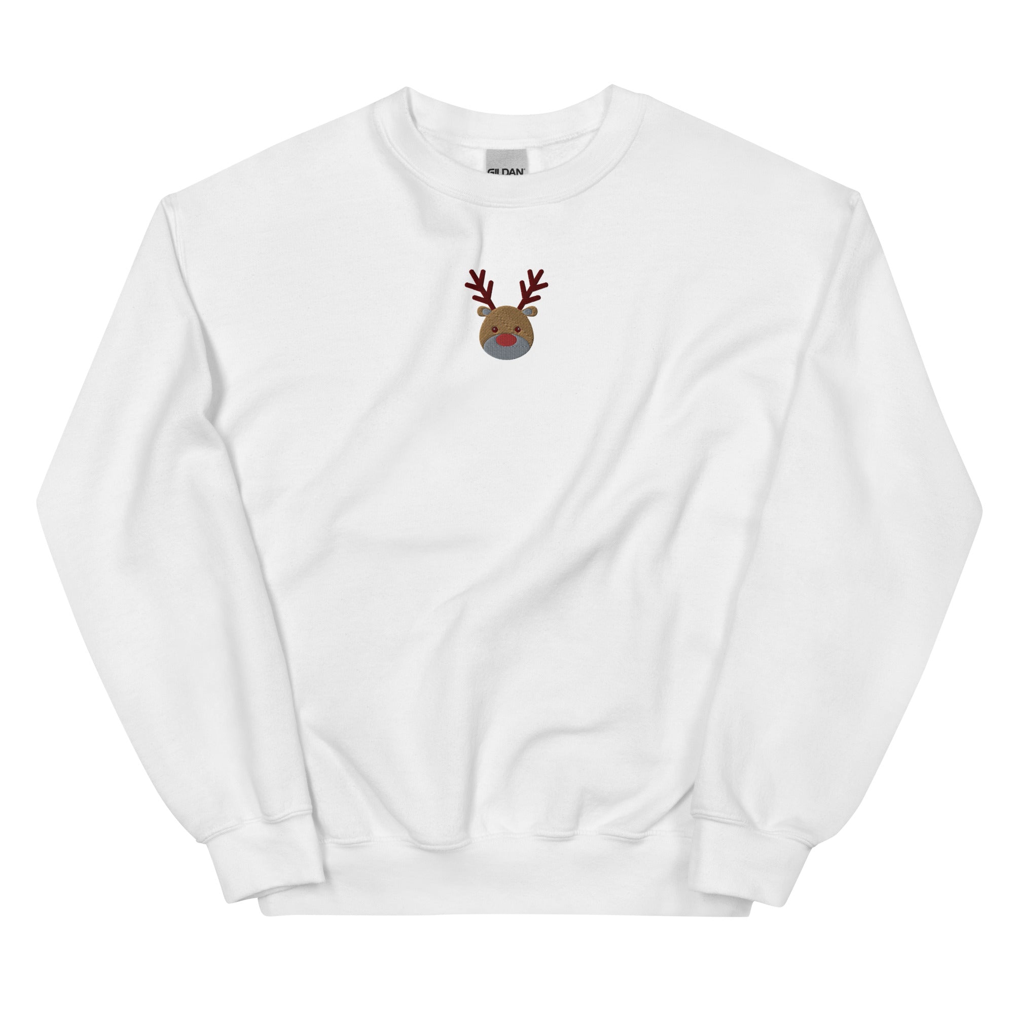 Embroidered Unisex Reindeer Crewneck