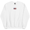 Embroidered American Flag Crewneck