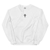 Embroidered Unisex Black Cross Crewneck