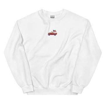 Embroidered Unisex USA Flag Pickup Truck Crewneck