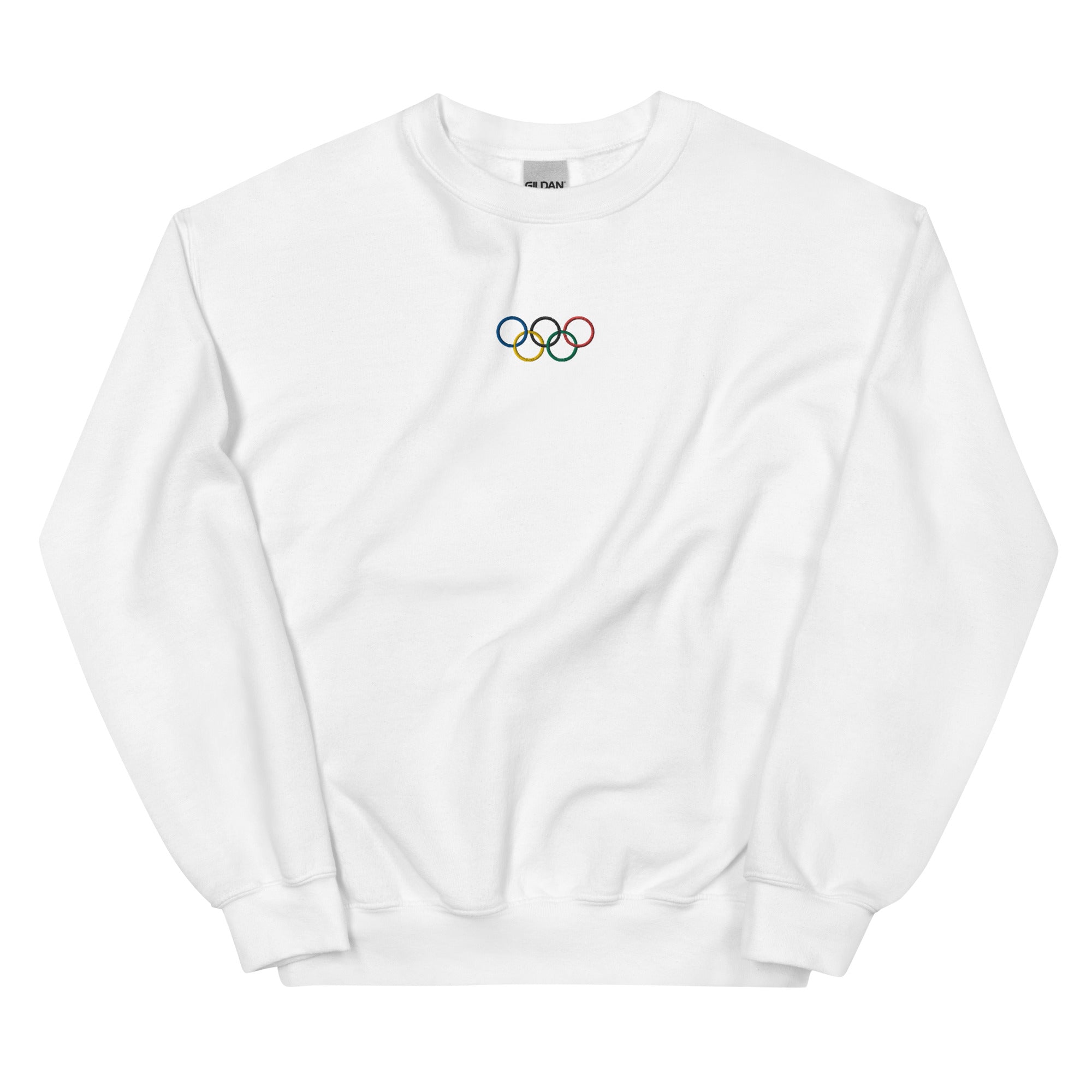 Embroidered Olympic Rings Unisex Crewneck