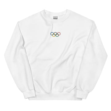 Embroidered Olympic Rings Unisex Crewneck